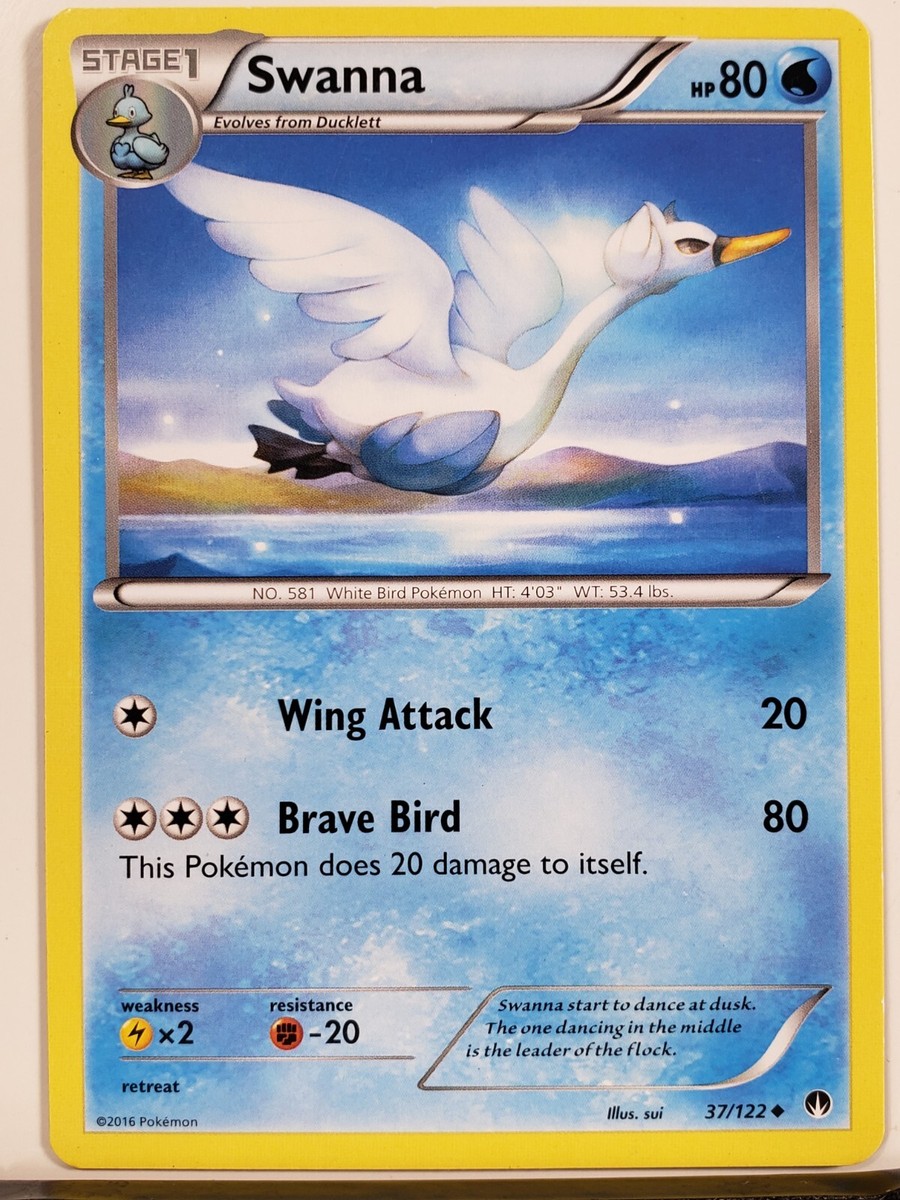 Swanna 37/122 LP / VLP XY Breakpoint Pokemon Card - Sui Art | eBay
