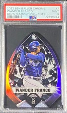 Wander Franco 2022 Ben Baller Chrome Bens Diamond Die Cut Rays Rookie RC PSA 9
