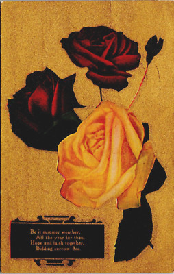 Postcard Greetings - Roses - Posted Oct 26 1909 State Center Iowa
