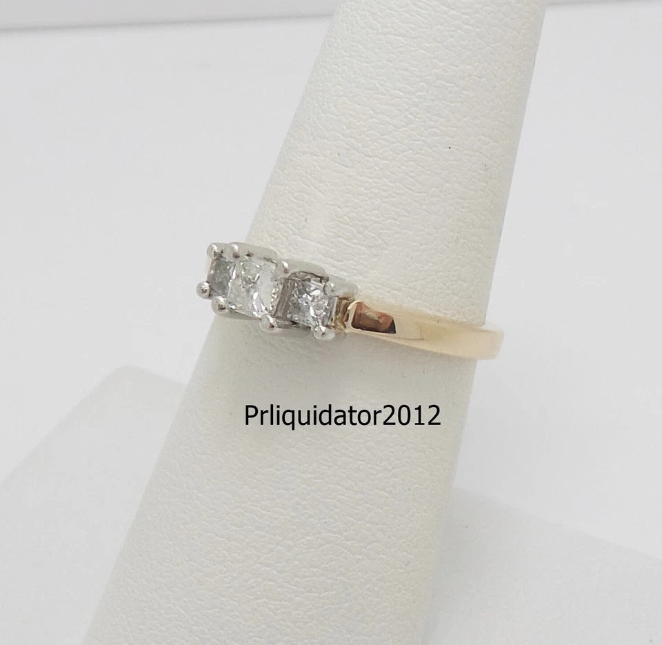 1/2CT Natural Diamond Anniversary Engagement Wedding Ring 14K Yellow Gold Band - Image 3 of 4