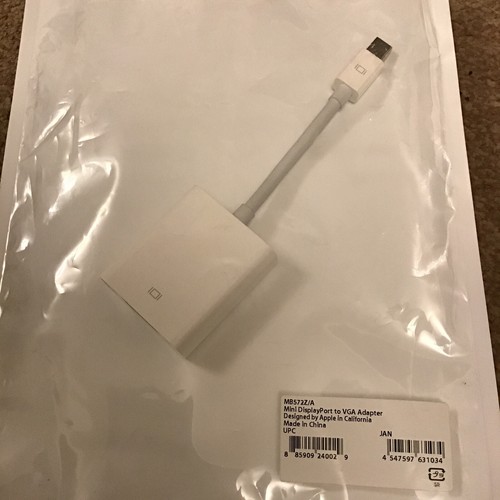 Apple Mini Display port to VGA adaptor MB572Z/A (original packaging) - Picture 3 of 3