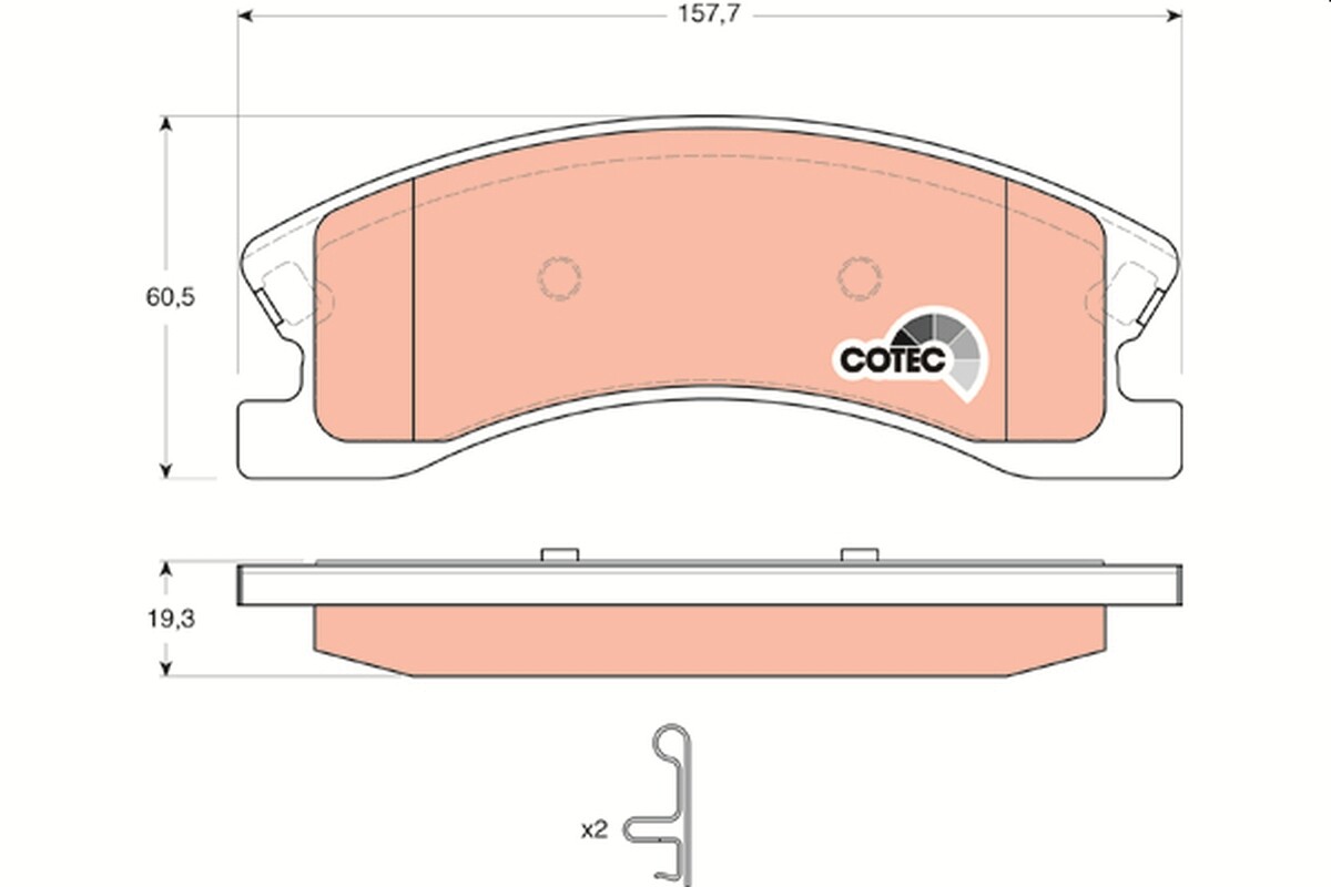 GDB4133 TRW Brake Pad Set, disc brake for BEIJING BENZ (BBDC),JEEP,JEEP (BJC)