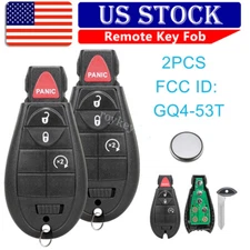 2 For 2013 2014 2015 2016 2017 2018-2021 Dodge Ram 1500 2500 3500 Remote Key Fob