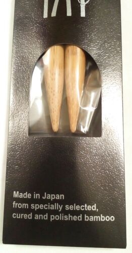 Crystal Palace Bamboo Knit Needles Single Point 9 inch Size US 15 - 10mm Japan - Picture 2 of 4