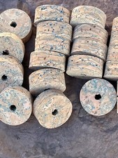 Cork Rings 12 River Burl Blue Water Series, 1 1/4" x 1/2" x 1/4" Hole