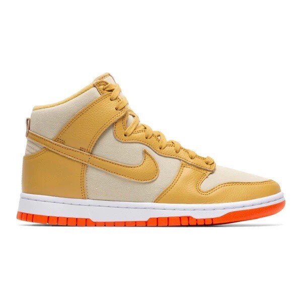 NEW Nike Dunk High Retro Wheat Gold Safety Orange Mens  display picture 1