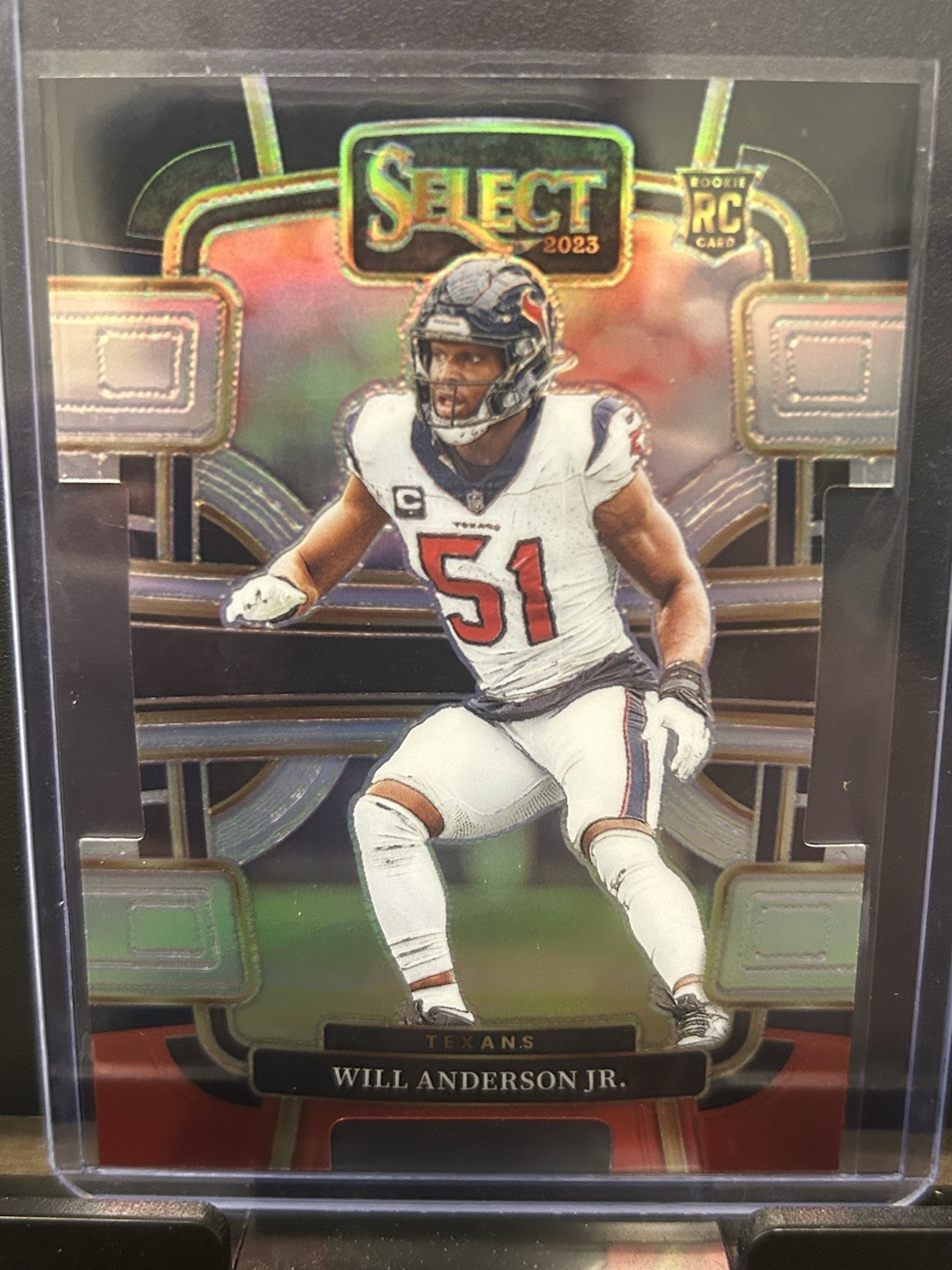 2023 Panini Select - Concourse Will Anderson #40 Black & Red Prizm Die-Cut (RC)