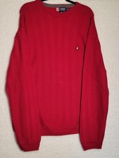 Chaps Sweater 2XL Cable Knit Red Pullover Long Sleeve Embroidered Logo 0308