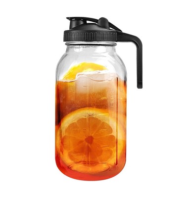 Half Gallon Mason Jar Pitcher 64 oz Sun Tea Jar Large Wide Mouth Mason Jar P