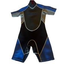 Stearns Youth Shorty Neoprene Wetsuit Size Small Blue Black Gray Great Condition