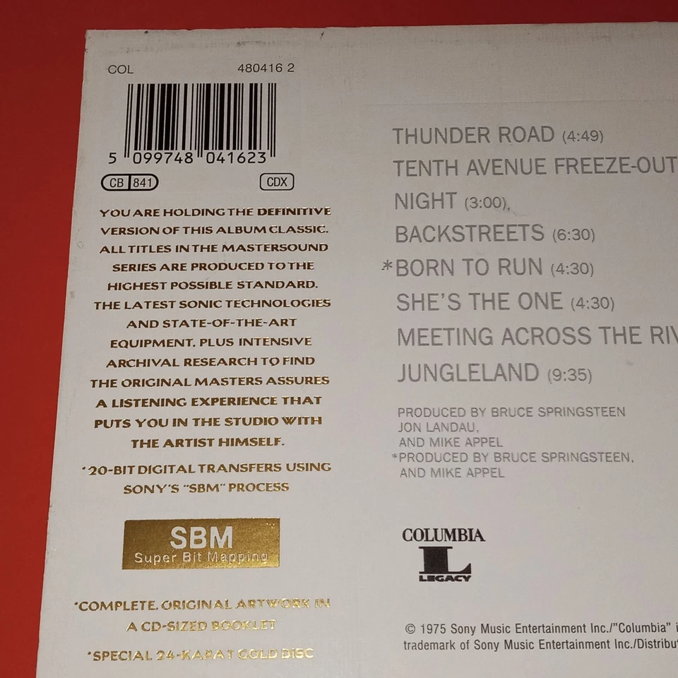 SBM Gold CD - Bruce Springsteen - Born To Run - - Bild 3 von 3