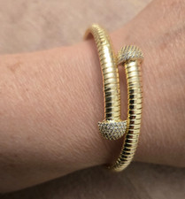 PAVE SNAKE CUFF BANGLE BRACELET