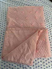Handmade Reversible Pink Gingham Quilt 88x86 Cotton Tie Quilt Cottagecore