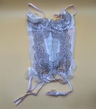 NWT Victoria  s Secret Pink White Lace Bustier Corset Lingerie 34C New angel