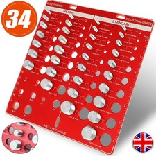 Nut and Bolt Thread Checker Set Aluminum Alloy 34 Thread Identifier Gauge UK NEW