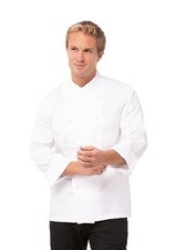 Chef Works Mens Milan Premium Egyptian Cotton Chef Coat 58 French Cuffs