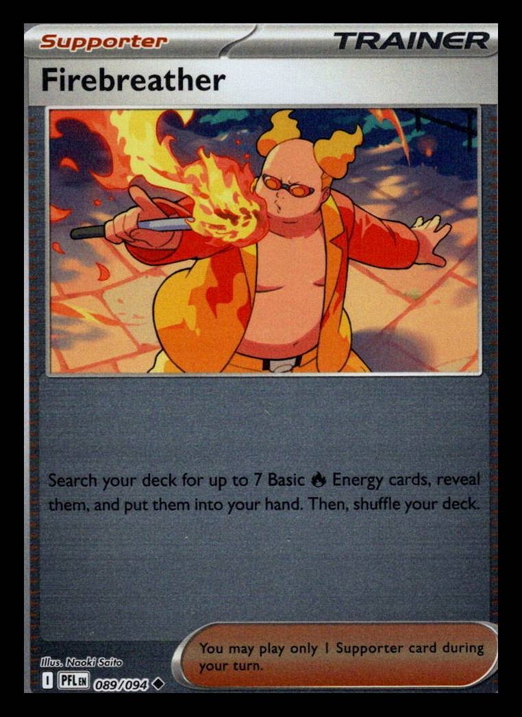 Firebreather Reverse Holo Uncommon ME02: Phantasmal Flames 089/094 NM