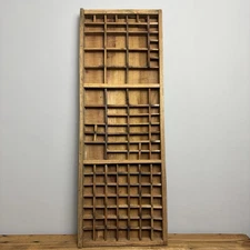 Vintage Wooden Printers Tray - Rustic Wooden Salvage - Wall Decor - #34