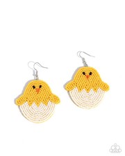Paparazzi Easter Earrings - Capricious Chick - Yellow