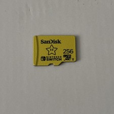 Sandisk 256GB Nintendo Switch Memory Card Micro SD SDXC Yellow Star - 10
