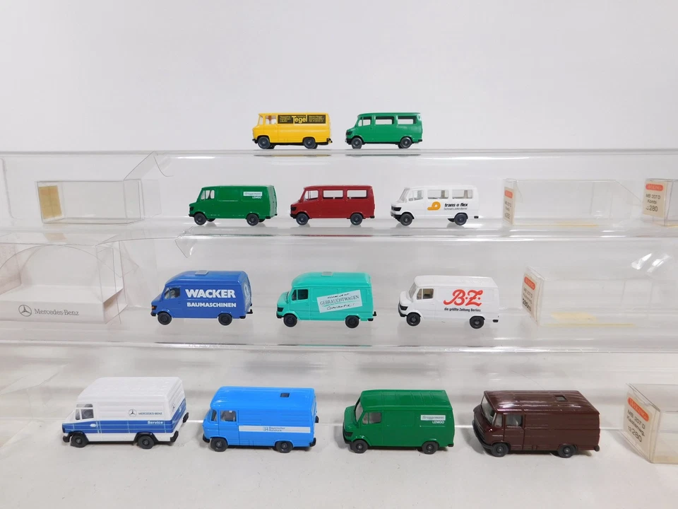 12x Wiking H0 1:87 MB L 406/207 D/507 D: BR+Wacker+Tegel Etc S.G./Mint #DG28-0.5 - Image 2 of 4