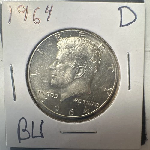 1964 D Kennedy Half Dollar Silver Coin Uncirculated (BU)