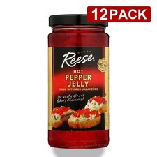 Reese 10 Oz Hot Pepper Jelly With Red Jalapenos Spicy 12 Pack