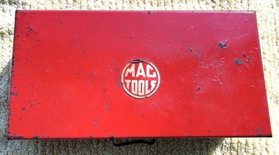 VINTAGE MAC TOOLS 1 DRAWER TOOLBOX MINI SMALL RED STEEL