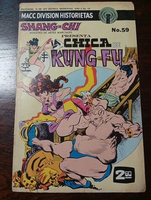 La Chica De Kung Fu  # 59  Shang - Chi Artes Marciales Macc División 1976 Comics