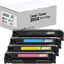 4x XXL Toner 203A 203X MFP M281fdw Toner für HP Color Laserjet Pro MFP M281fdw