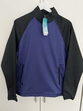Adidas Primeblue Navy Black Half zip WomensTop Jacket M new