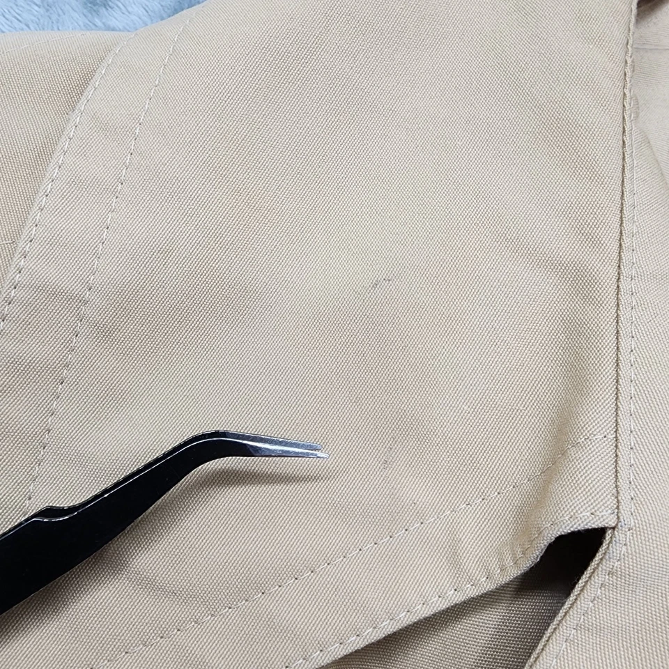 Vintage 70s Etienne Aigner Trench Coat Women 12 Tan Khaki Double Breasted Luxury - Image 4 of 4