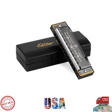 Compact 10-Hole C Key Blues Harmonica for Kids Adults with Exquisite Design