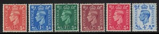 GB stamps 1950 George VI Definitive Stamp Set Unmounted Mint SG503 508
