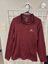 Embroidered Mossy Oak Quarter Zip Sweater Size Large