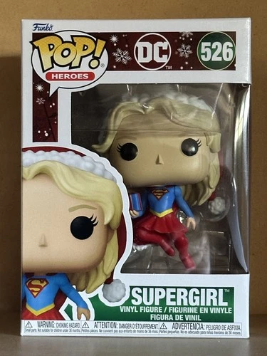 Funko Pop Heroes DC Universe Supergirl Holidays #526 W/ Protector 