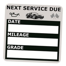 Oil Change Stickers, Static Cling 120 Count 2x2 Inches Oil Change Black