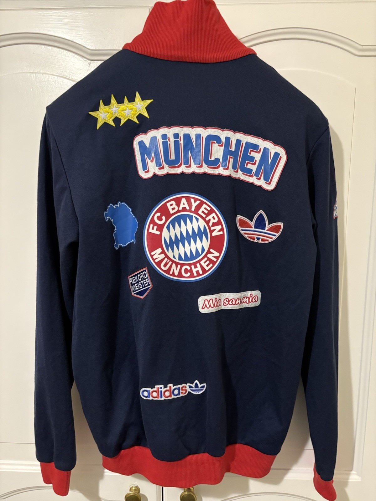 Adidas Originals Rare 2011 Sample Bayern Munich Track Jacket Navy/Red 50 Medium image 2