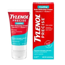 Tylenol Precise Cooling Pain Relieving Cream, Lidocaine & Menthol, 4oz EXP 3/26