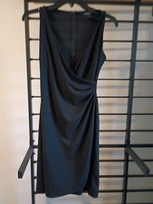 Express women's black sleeveless v-neck wrap dress size 1/2