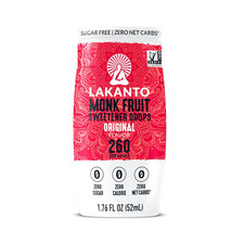 Liquid Monk Fruit Extract Drops, Original, Erythritol Free Sugar Substitute Swee
