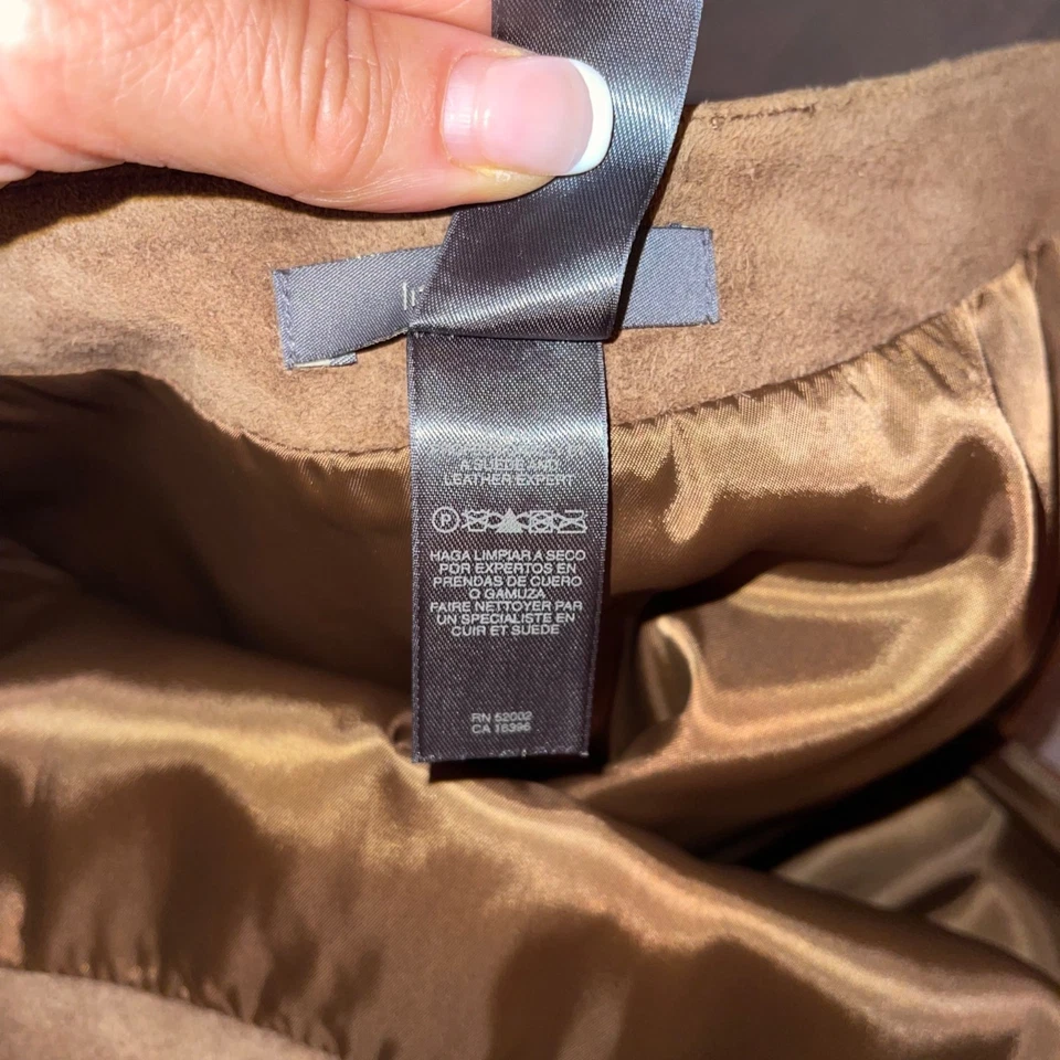 Liz Claiborne Vintage Womens Skirt Size 4 Brown Suede Pleated Mini Casual - Image 3 of 4