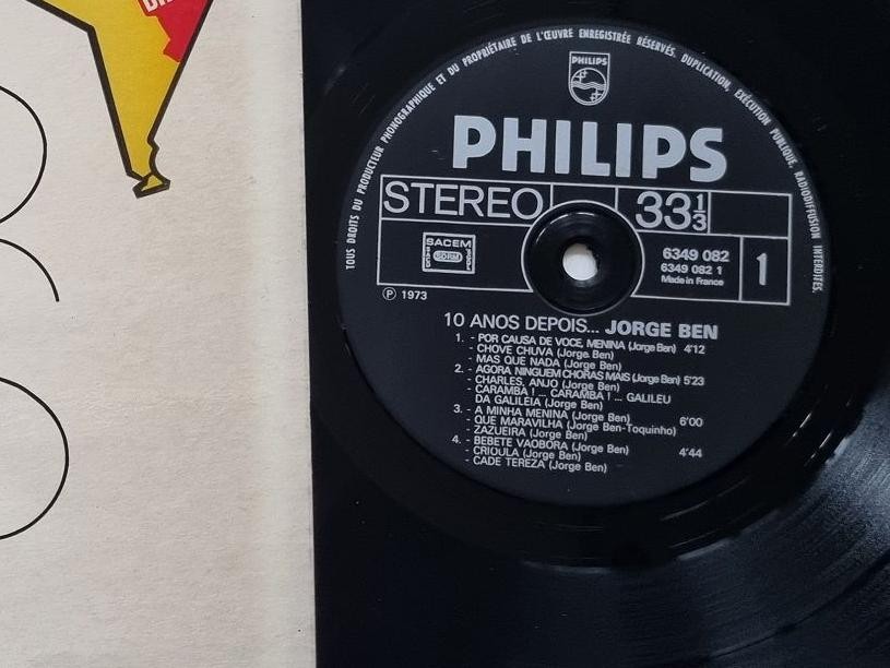 Jorge Ben - 10 Anos Depois Vinyl LP France