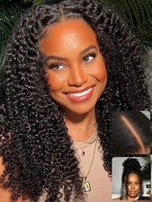 UNICE Bye Bye Knots Glueless Wig, Pre-Plucked Jerry Curly 7x5 Pre-Cut Lace Front