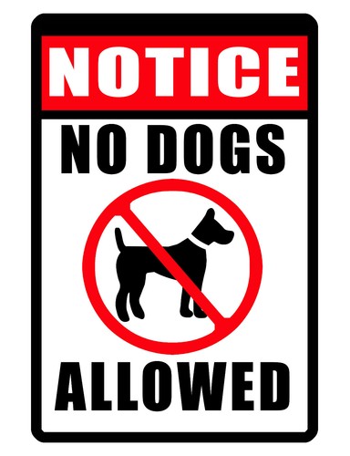 SEÑAL NO PERMITIDA PERROS LETRERO MASCOTA PERSONALIZADA LETRERO DE METAL DURADERO A PRUEBA DE CLIMA ALUMINIO40