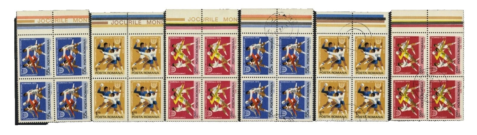 Bloques de estampillas rumana Flores