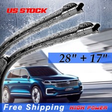 28 17 Pair Bracketless Windshield Wiper Blades J-hook Quality Set Of 2 28 17 Pair Bracketless Windshield Wiper Blades J-hook Quality Set Of 2