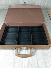 Vintage Cassette Tape Holder Storage Carry Suitcase -30 Tapes