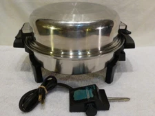 Lustre Craft Electric Skillet Liquid Core Dome Lid West Bend Saladmaster LR2196