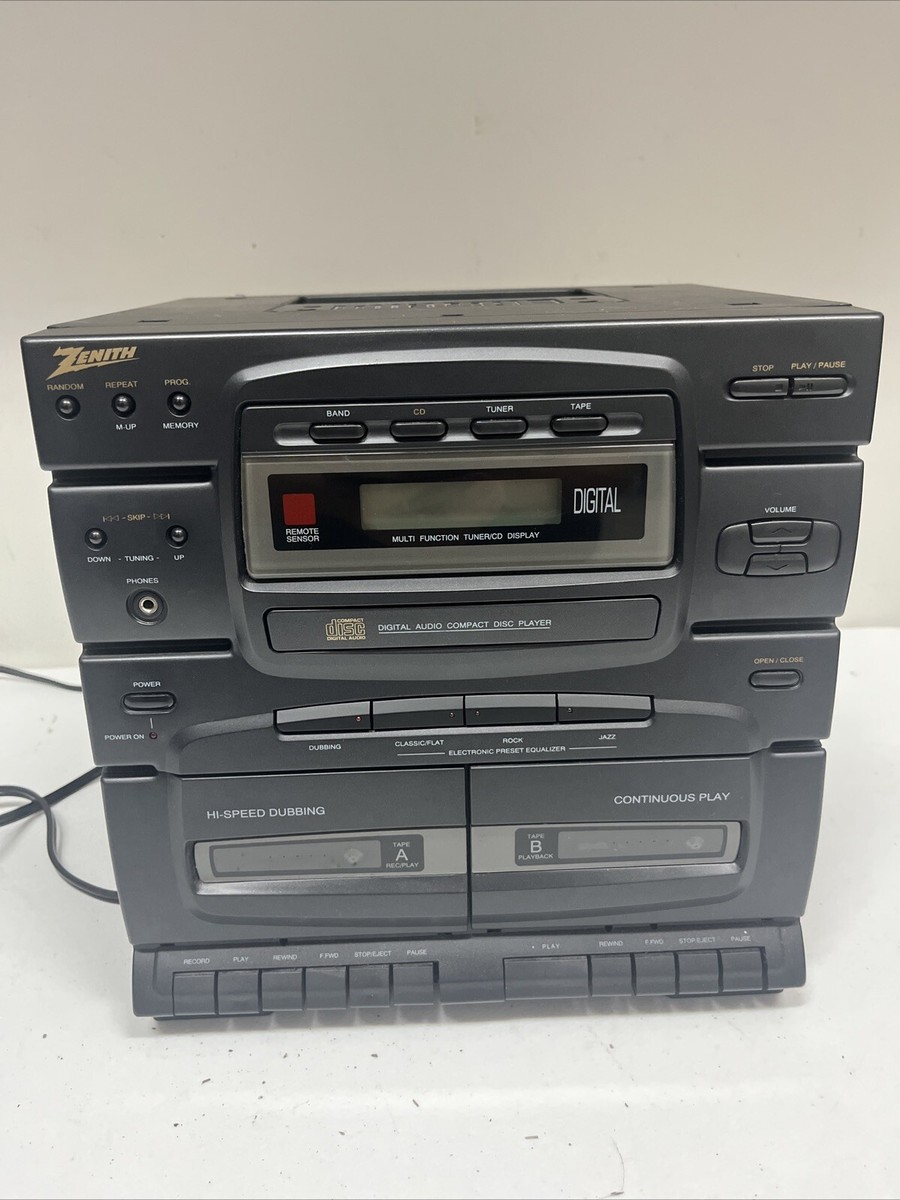 Zenith AM FM Cassette Radio Boombox CD Player Dual Cassette Zenith AM FM Cassette Radio Boombox CD Player Dual Cassette